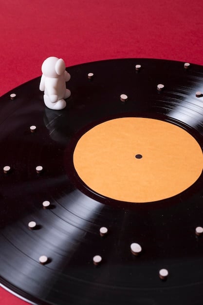 A close-up shot of a vinyl record spinning on a turntable. The record label is partially visible, hinting at the Slayer logo. The overall tone is dark and nostalgic, emphasizing the legacy of the band.