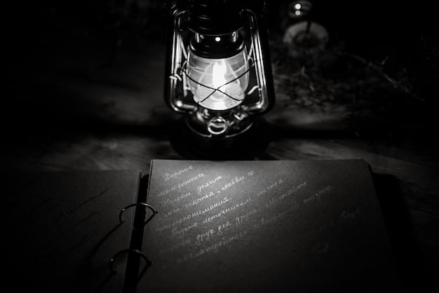 An image of the lyrics from one of Ghost's new songs, displayed in a visually appealing manner (e.g., handwritten on parchment, illuminated by candlelight).