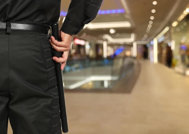 A close-up shot of security personnel using a handheld metal detector to scan a concert attendee at the entrance, ensuring no prohibited items are brought inside the venue.