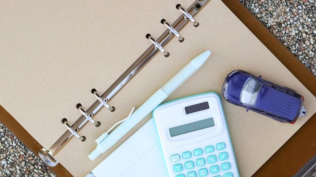 A close-up photo of a detailed road trip budget spreadsheet or notebook, highlighting various expense categories such as fuel, accommodation, food, tickets, and miscellaneous costs. The image emphasizes financial planning for a heavy metal concert road trip.