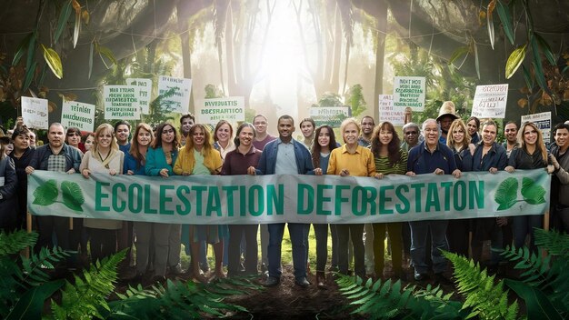 A split image showing Congress in session on one side and environmental activists protesting climate change on the other, symbolizing the internal political divisions affecting climate policy in the US.