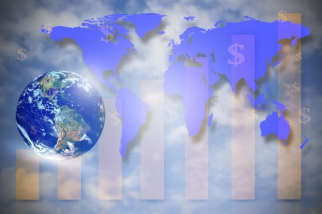 A world map highlighting countries that have been subjected to US sanctions, with graphs displaying the trends in economic growth and trade before and after the imposition of sanctions.