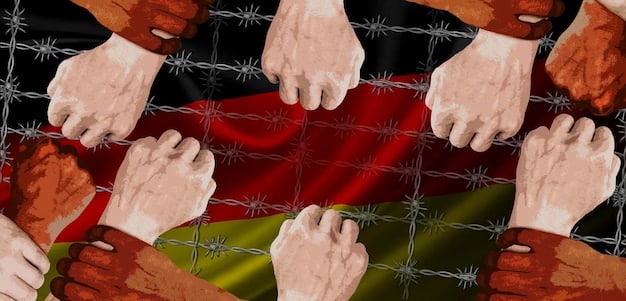 An image depicting diverse community members working together, symbolizing collaborative efforts to prevent domestic terrorism. The image should convey a sense of unity and proactive engagement.