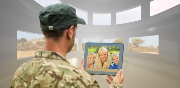 A photograph capturing a tense scene during a US peacekeeping mission, featuring soldiers engaging with local civilians in a war-torn area, highlighting the challenges of maintaining order and building trust.