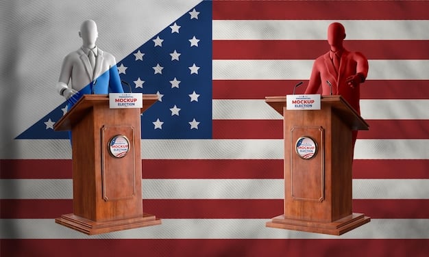 A split image showcasing two candidates in a key Senate race, with a group of diverse independent voters in the middle, symbolizing their sway in the election outcome. The image should highlight the contrast between the candidates and the importance of appealing to the independent voters.