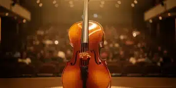 Elegant cello on stage, representing quality and value in the 2026 market.