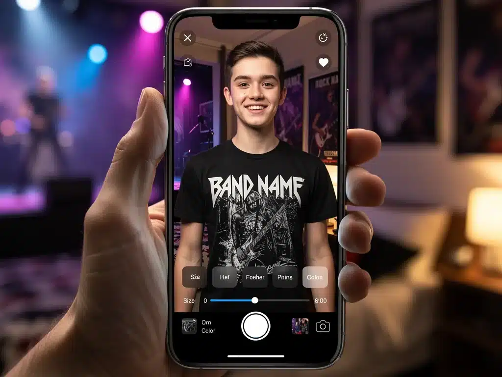 Augmented reality app for virtual merchandise try-on