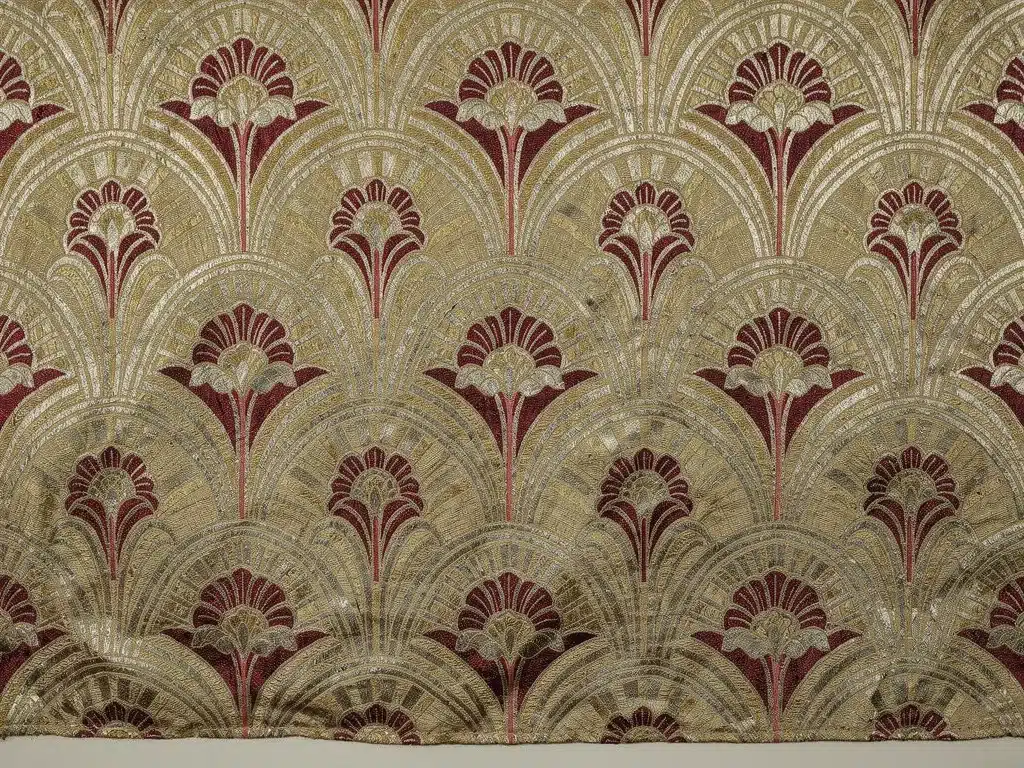 Rare Art Deco textile print swatch