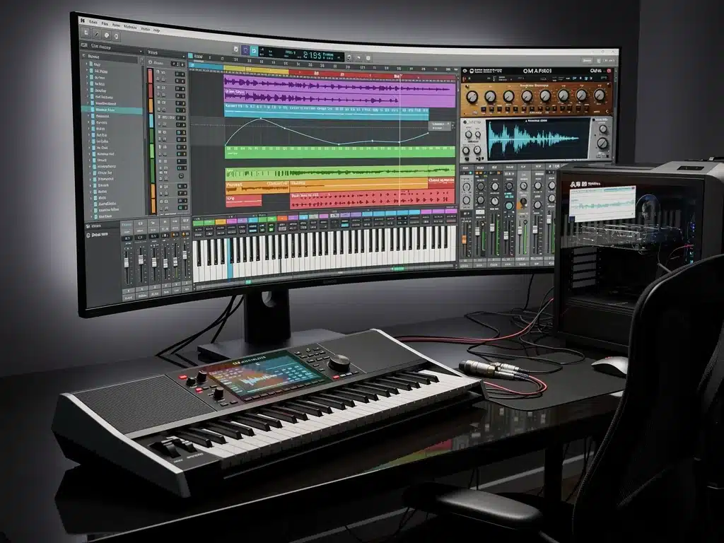 Digital piano seamlessly integrated with DAW software