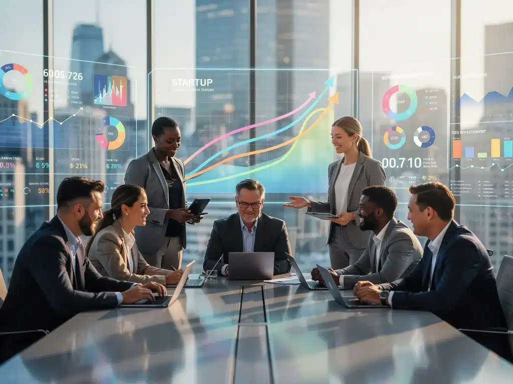 Entrepreneurs collaborating, fueled by venture capital investment
