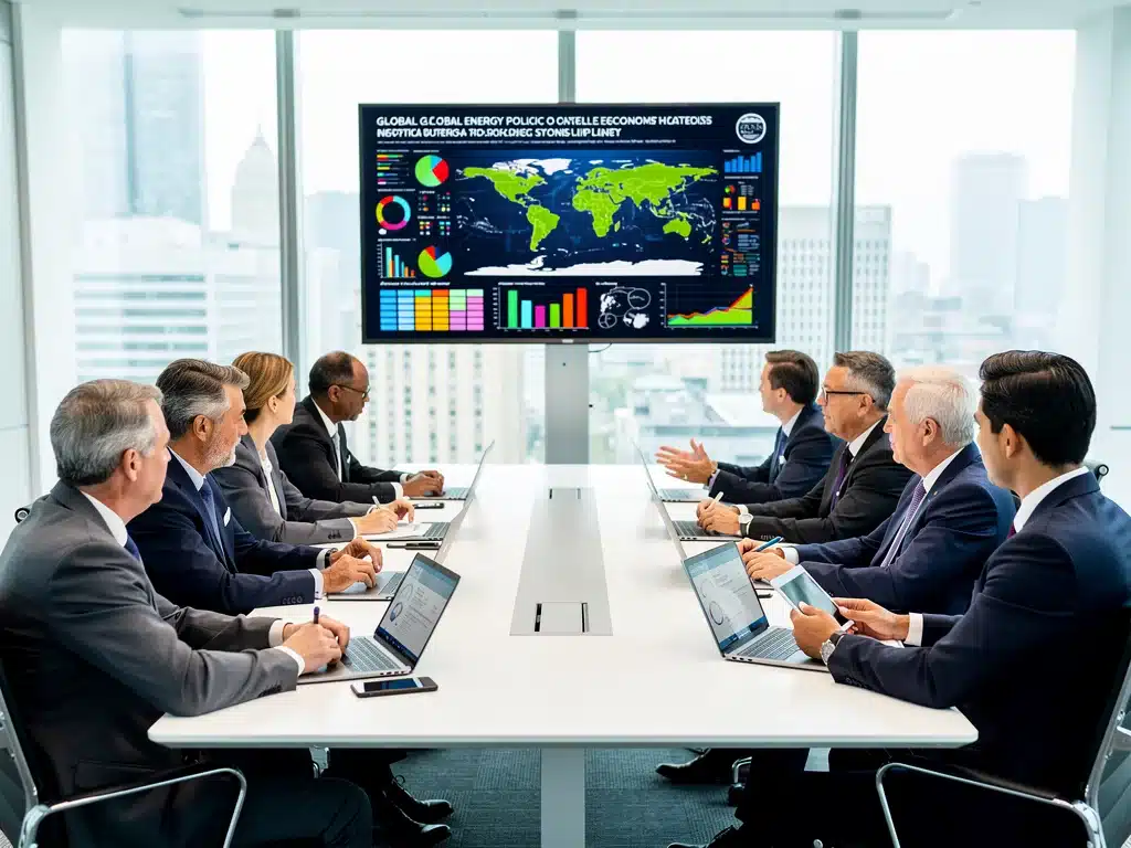 Policymakers and industry leaders discussing global energy strategies