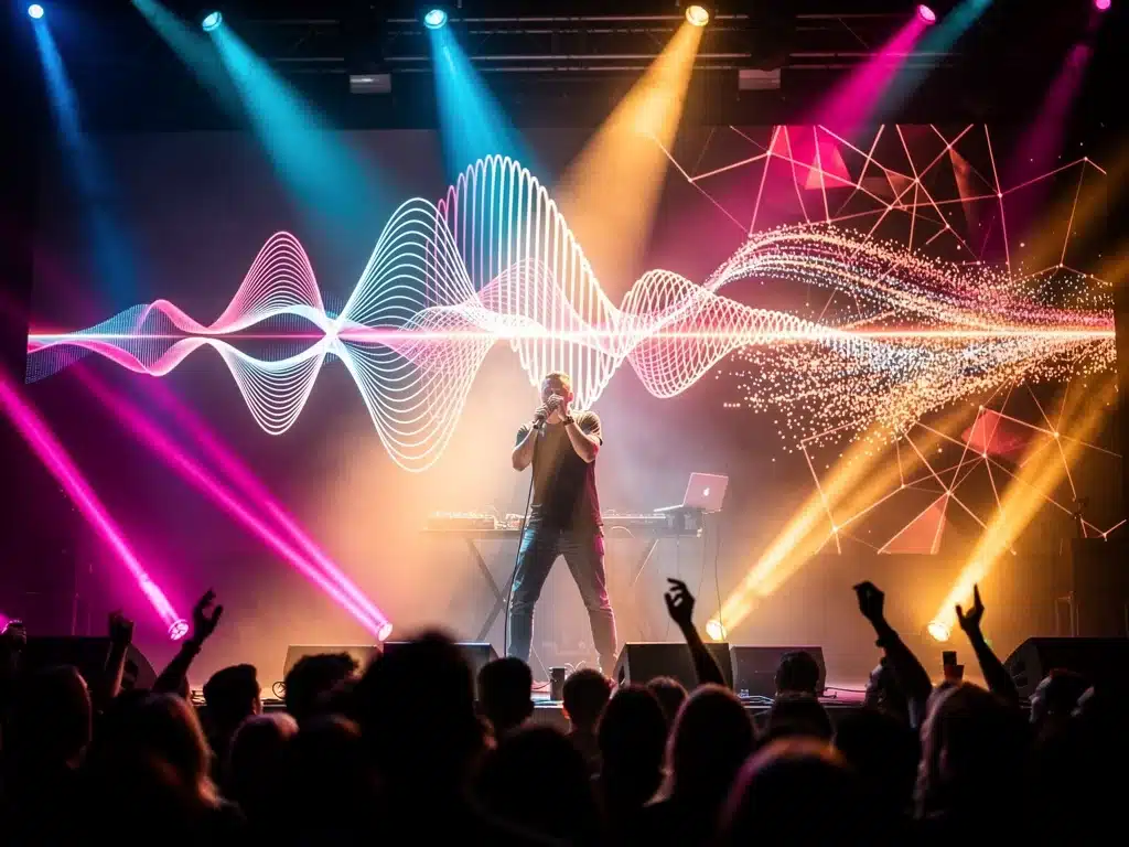 Live artist performance with innovative sound visuals