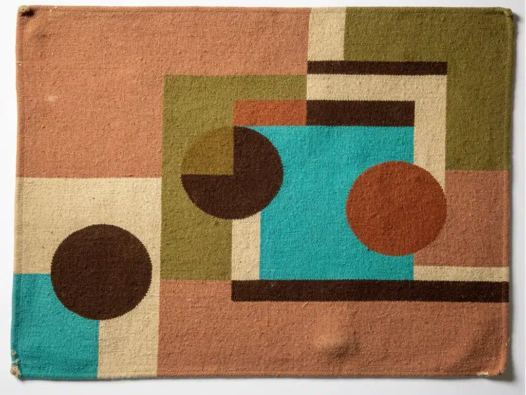 Mid-century modern abstract textile print