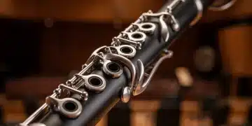 Modern clarinet made from advanced composite material, highlighting its refined design and potential for superior tone.