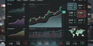 Digital dashboard with economic data for Q4 2026