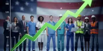 Projected US unemployment rate trends for 2026, showing economic stability.