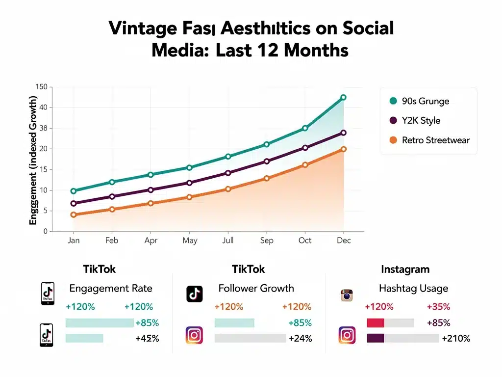 Growth of vintage fashion aesthetics on social media platforms