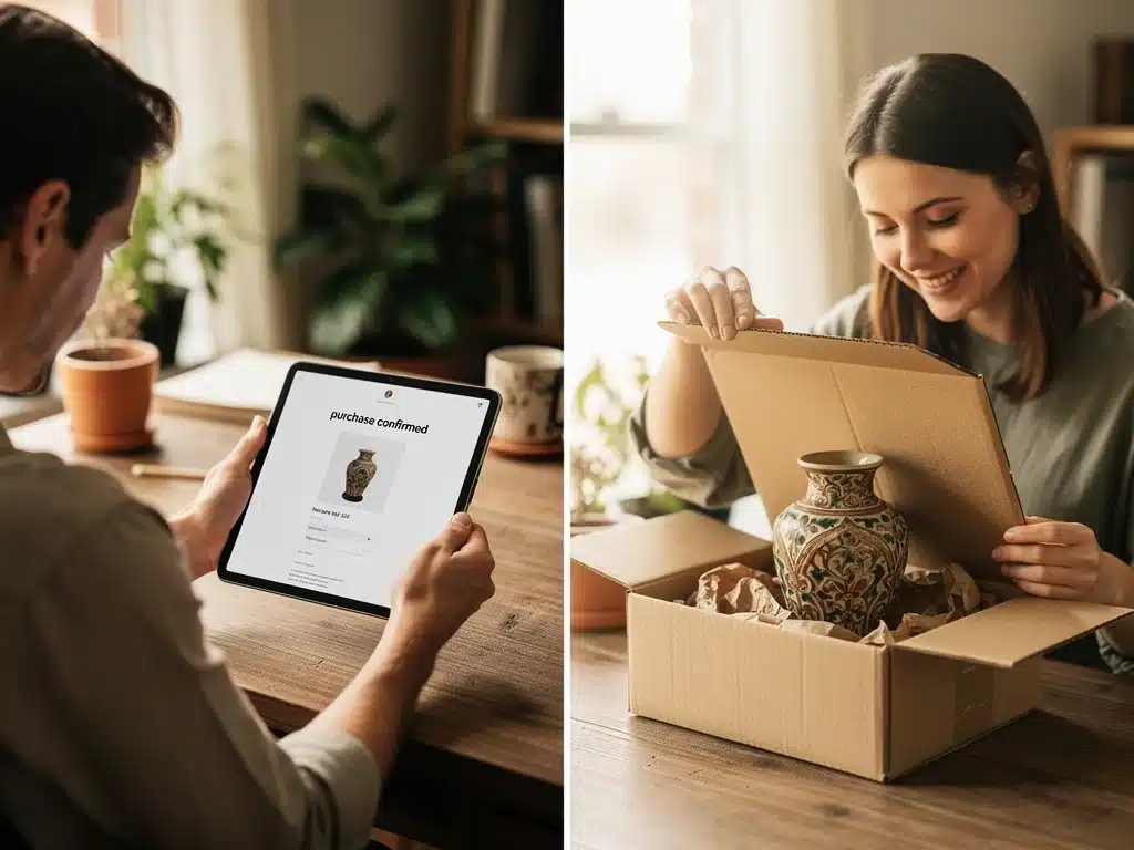 Successful online vintage purchase and unboxing experience