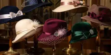 Collection of vintage hats from 1930s to 1960s, showcasing diverse styles and craftsmanship